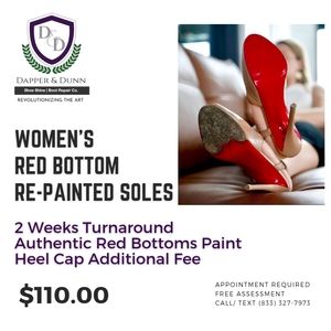 Women's Red Bottom Repainted Soles (Service Provider)